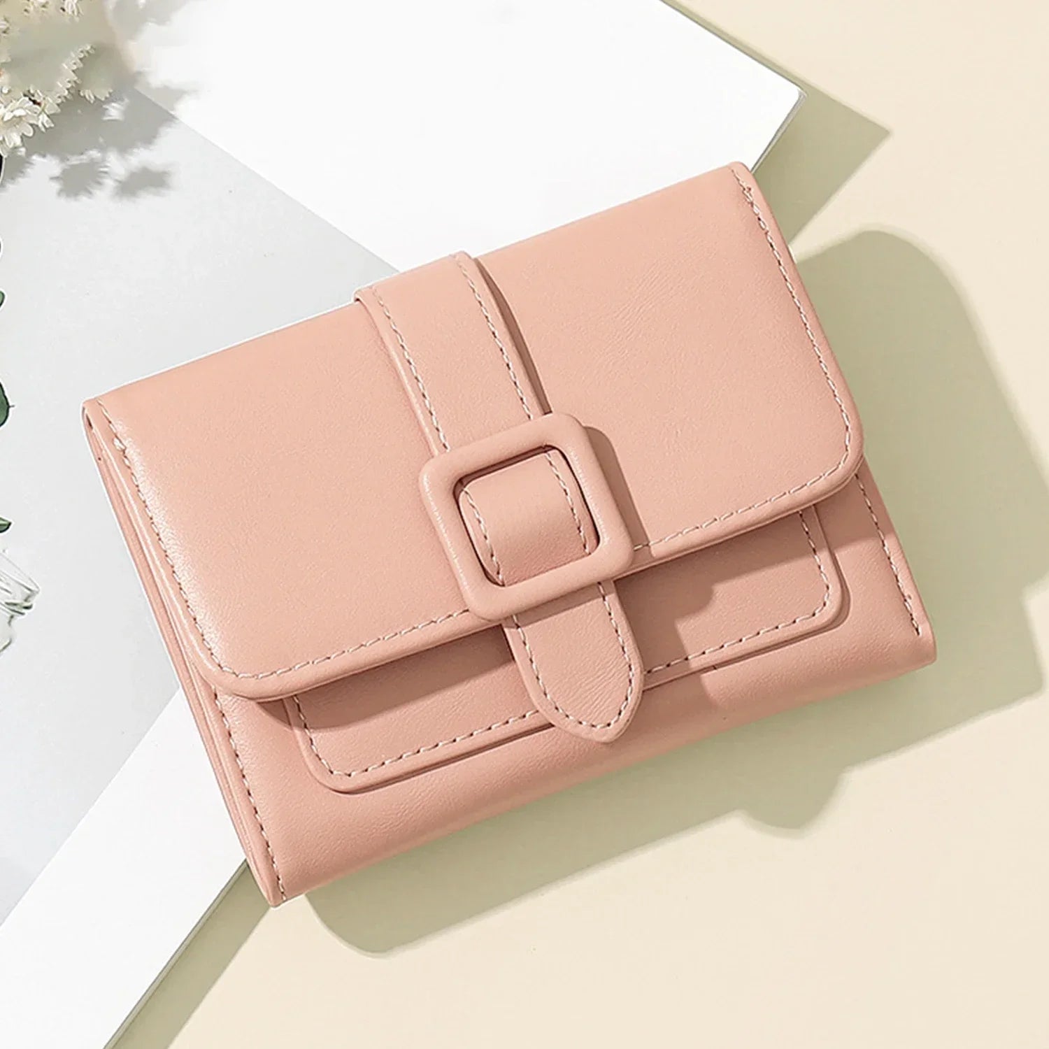 Candy Color Small Wallets PU Leather Coin Pures Ladies Card Holder Mini New Design Standard Short Purses for Women Solid Purses.