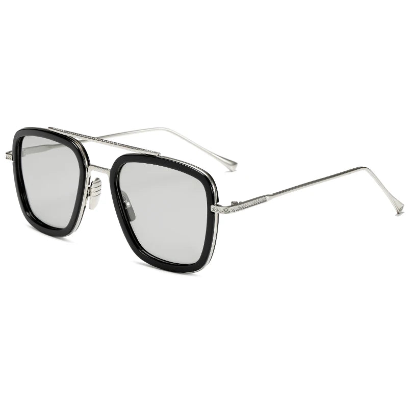 Chic Retro Square Sunglasses for Men and Women Inspired by Tony Stark.