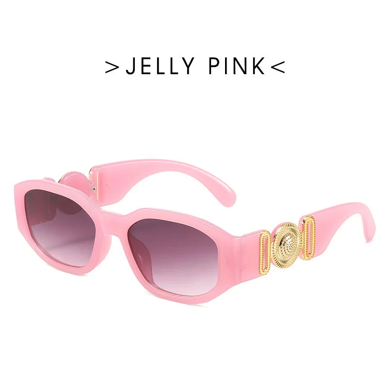 Vintage-Inspired UV400 Square Sunglasses for Women - Stylish Small Rectangle Eyewear.