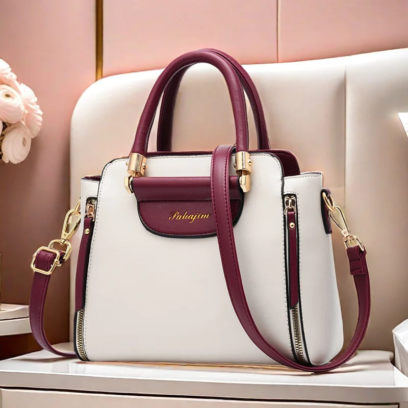 Women's bag 2024 new fashion women's bags hit color hand-held  bag Europeand the United States all-match shoulder messenger bag.