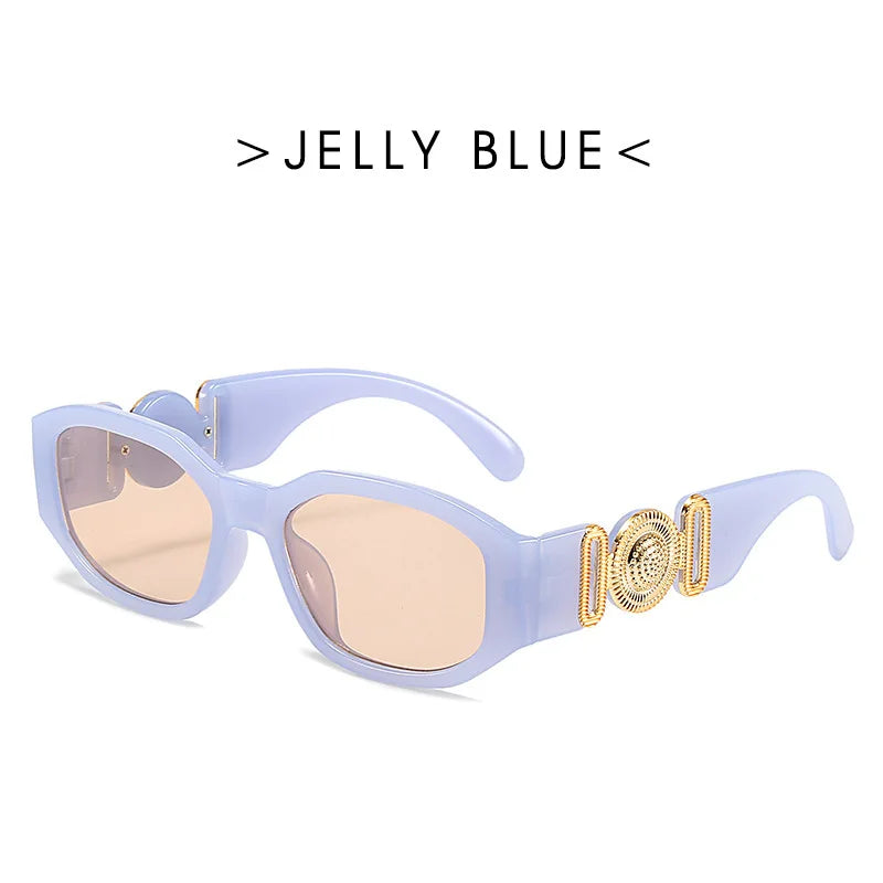 Vintage-Inspired UV400 Square Sunglasses for Women - Stylish Small Rectangle Eyewear.