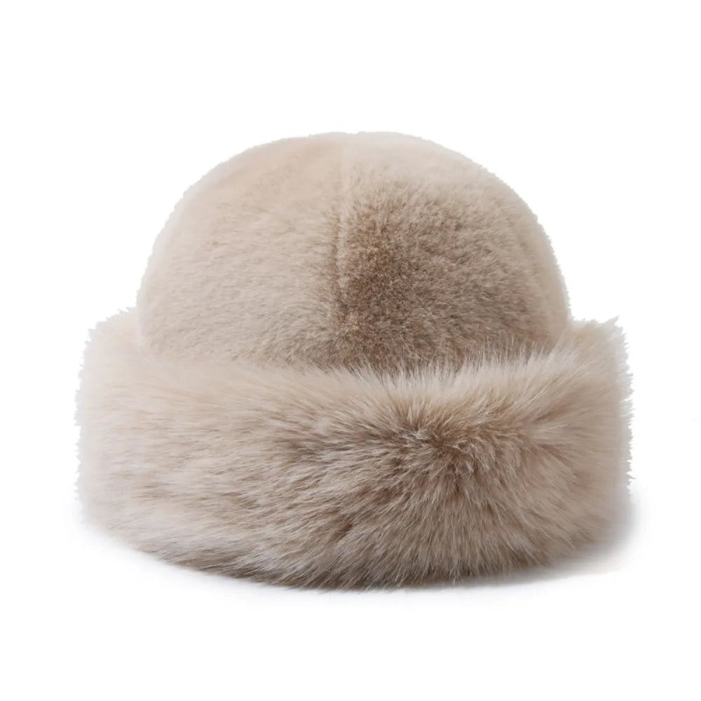 Cozy Faux Fur Bucket Hat for Winter - Stylish Panama Cap for Cold Weather & Holiday Gifts