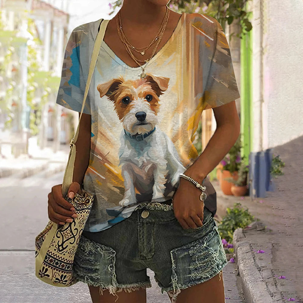 Summer Women's T Shirt Anger Cat Print Casual Short Sleeve 3d T Shirts Streetwear Crew Neck Pullover Oversized Female Clothing.