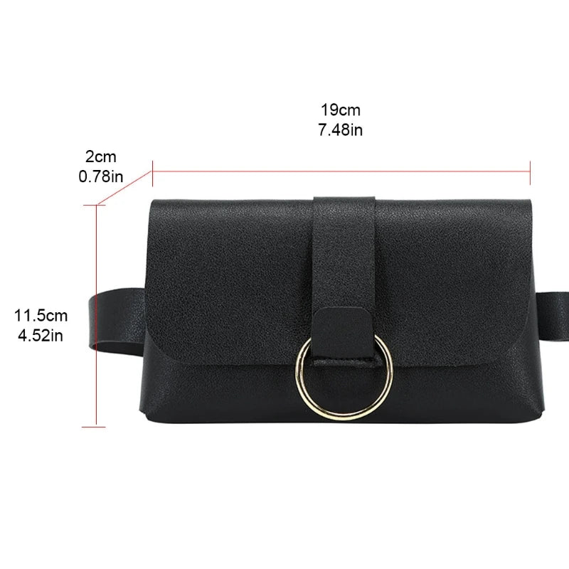 Women Fanny Pack PU Leather Waist Bag Female Banana Belt Bag Shoulder Crossbody Chest Phone Bags Designer Luxury Handbag.