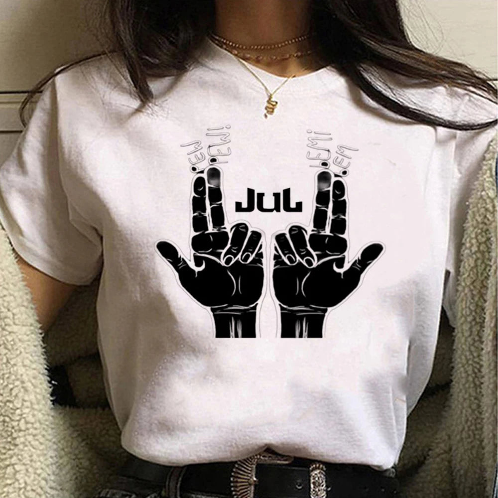 Jul t shirt women Japanese tshirt female anime 2000s y2k clothing.