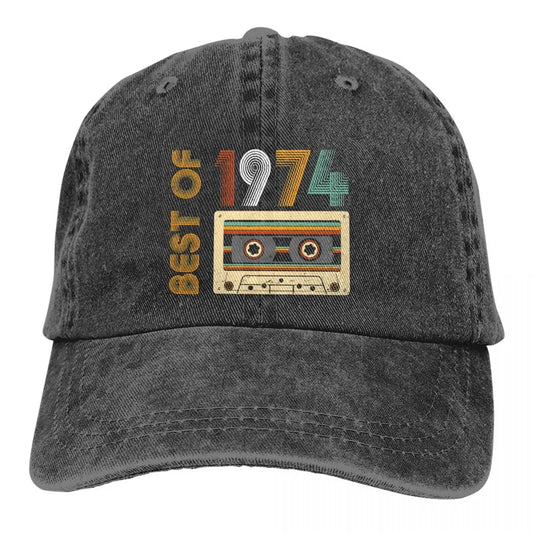 Vintage 50th Birthday Baseball Caps - Unisex Sun Protection Hats Since 1974.