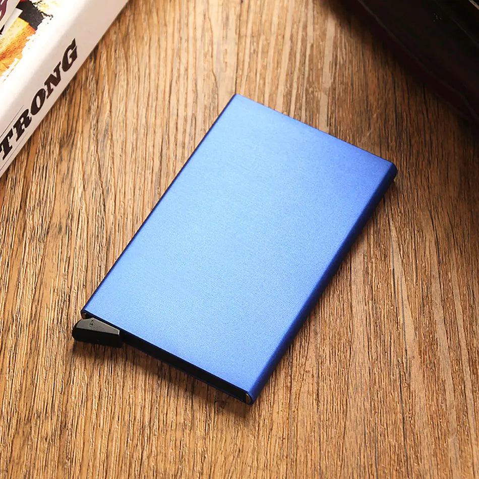 Rfid Smart Wallet Card Holder Metal Thin Slim Men Women Wallets Pop Up Minimalist Wallet Small Black Purse Vallet Walets for Men.