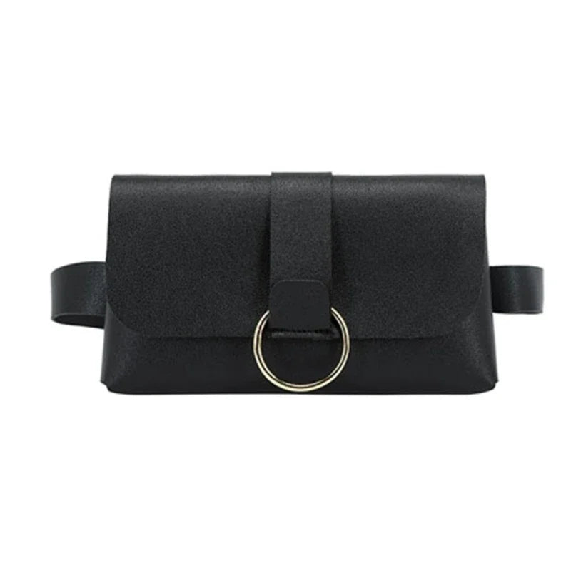 Women Fanny Pack PU Leather Waist Bag Female Banana Belt Bag Shoulder Crossbody Chest Phone Bags Designer Luxury Handbag.