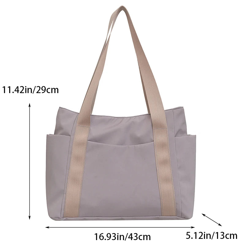 Large Capacity Women's Shoulder Bag Nylon Tote Bag Travel Handbag Sports And Leisure Handbag.