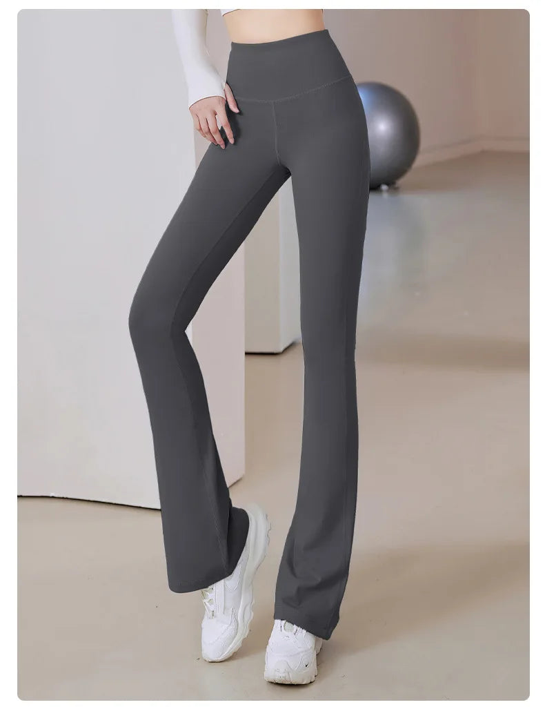 Women Flare Pants Slim High Waist Solid SexyShark Flare Pants Fashion Casual StreetwearElastic Butt Lift Skinny Leggings sexy - Elevate Your Body