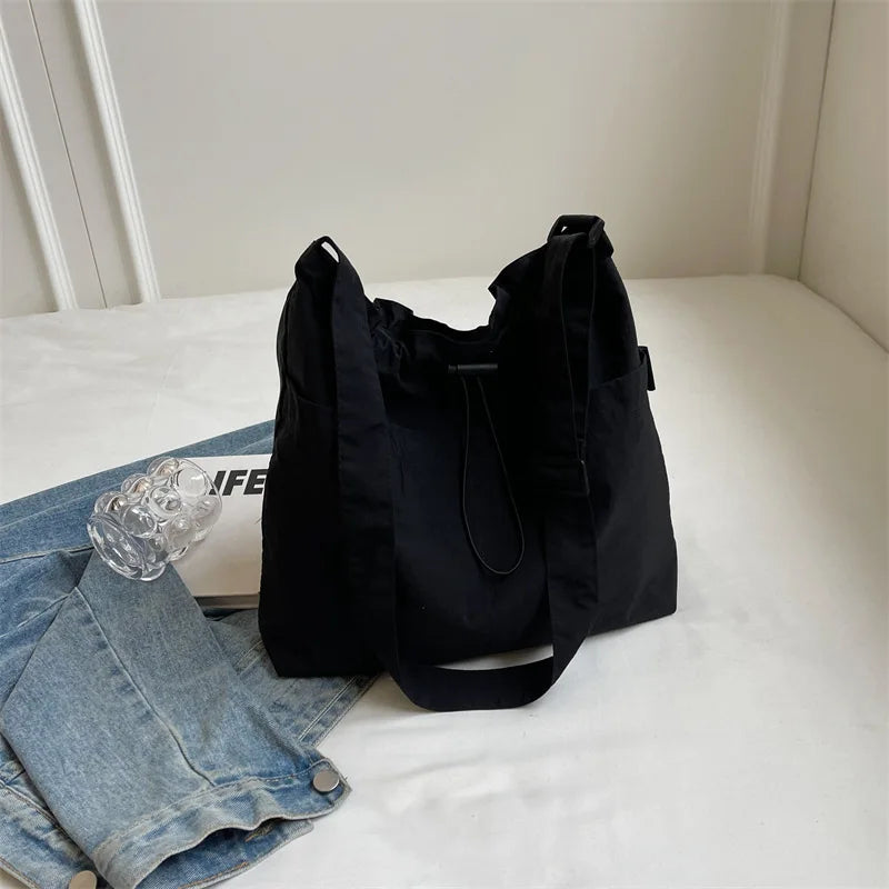 2024 New Nylon Shoulder Bag Fashionable Shrinkage Anti Wrinkle Crossbody Bag Lightweight Large Capacity Commuter Women Tote Bag.