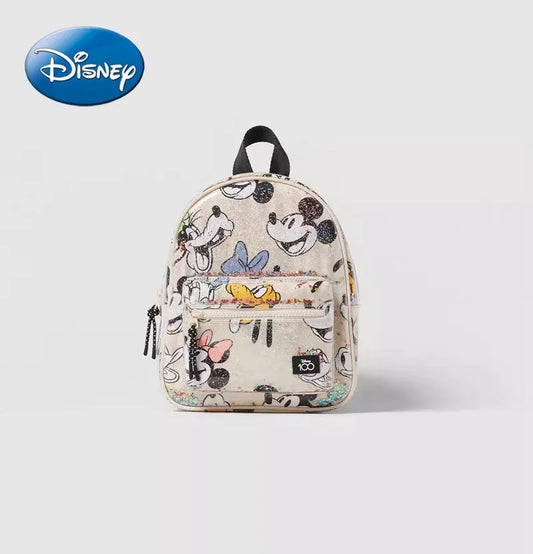 Disney Girls Backpack Mickey Mouse Print Girls Travel Storage Fashion Cartoon Cute Girl Baby Mini Backpack.