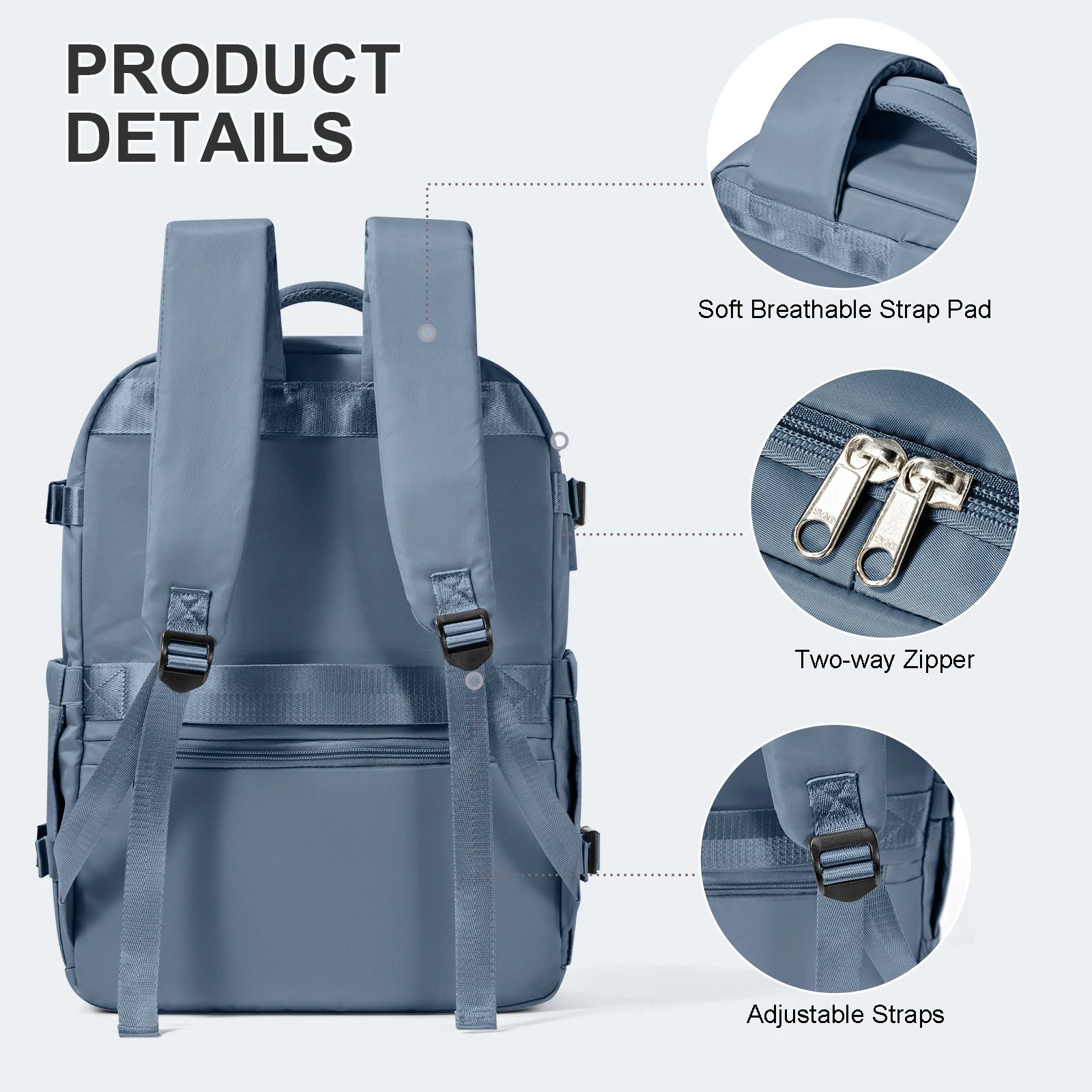 Laptop Bag Travel Backpack for Women Large Capacity Easyjet Carry-Ons 45x36x20 Backpack Ryanair 40x20x25, Men's Cabin Backpack.