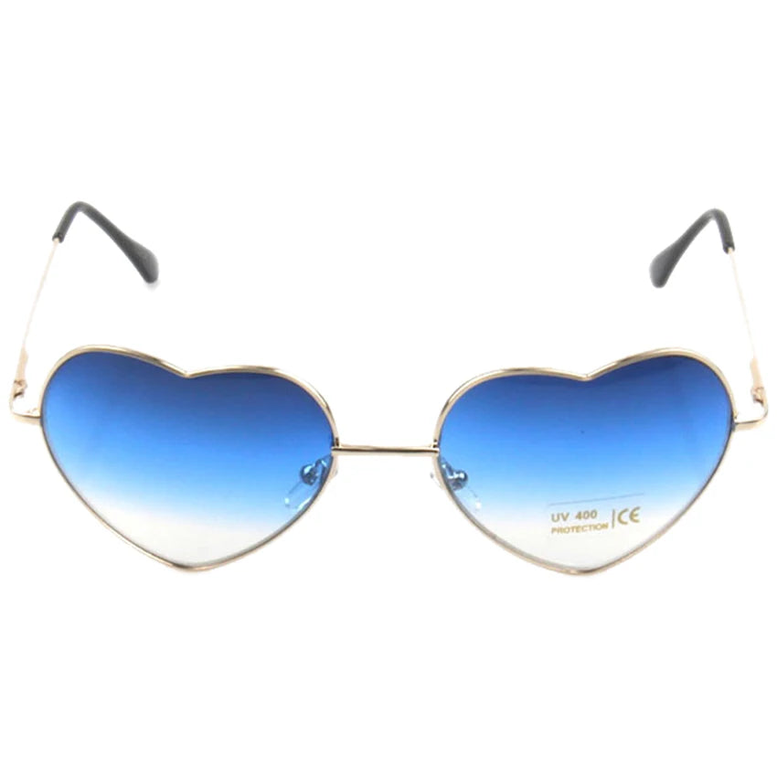 Chic Vintage Heart Frame Women's Sunglasses with UV400 Protection and Mirror Lenses.