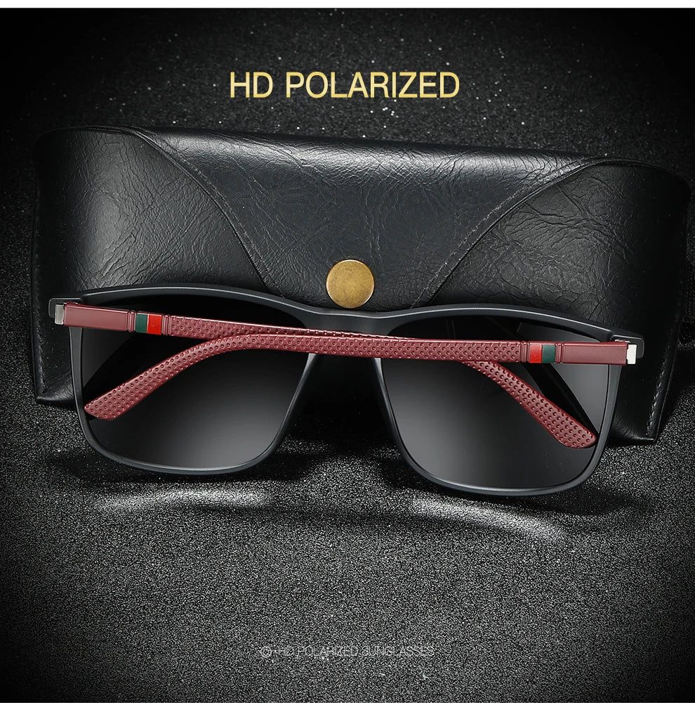 Vintage Luxury Polarized Sunglasses for Men and Women - Fashionable Anti-Glare Eyewear for Travel and Driving, UV400 Protection.