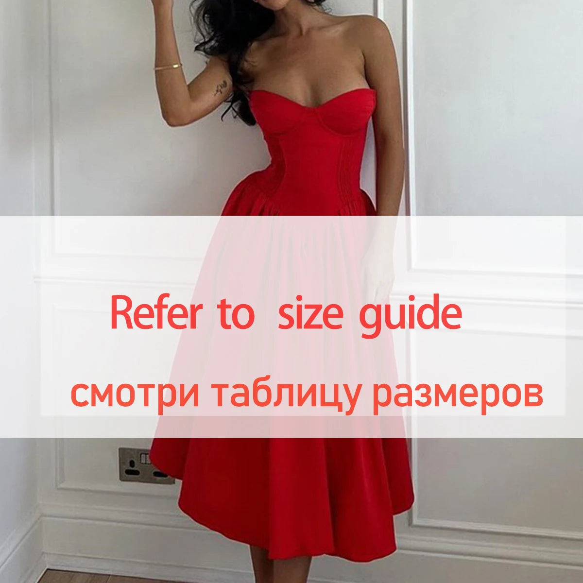 Minigmingxi 2024 Summer One-piece Dress Strapless Bodycon Dress Red Sexy Party Dresses Fashion Women's Clothing.