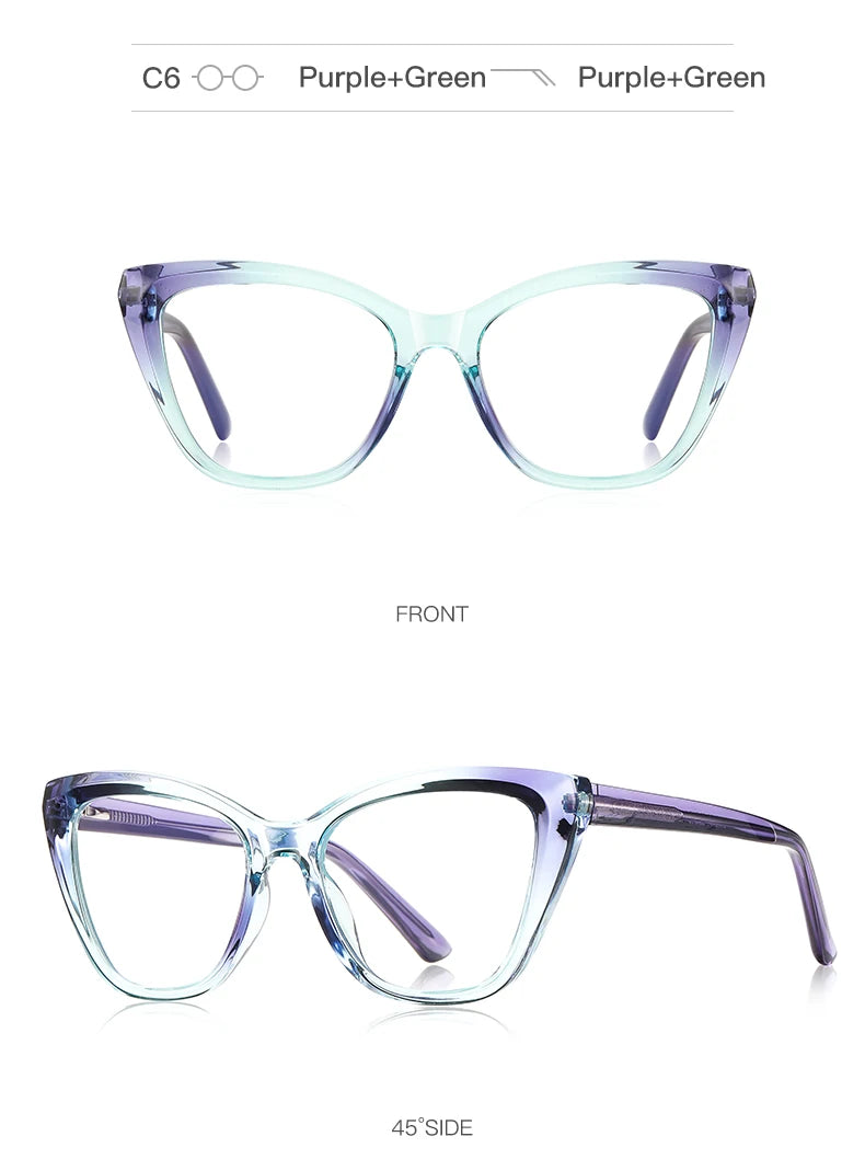 Stylish VKYEE Cat-Eye Reading Glasses for Women with Customizable Photochromic Lenses and Anti-Blue Light Protection PFD2148