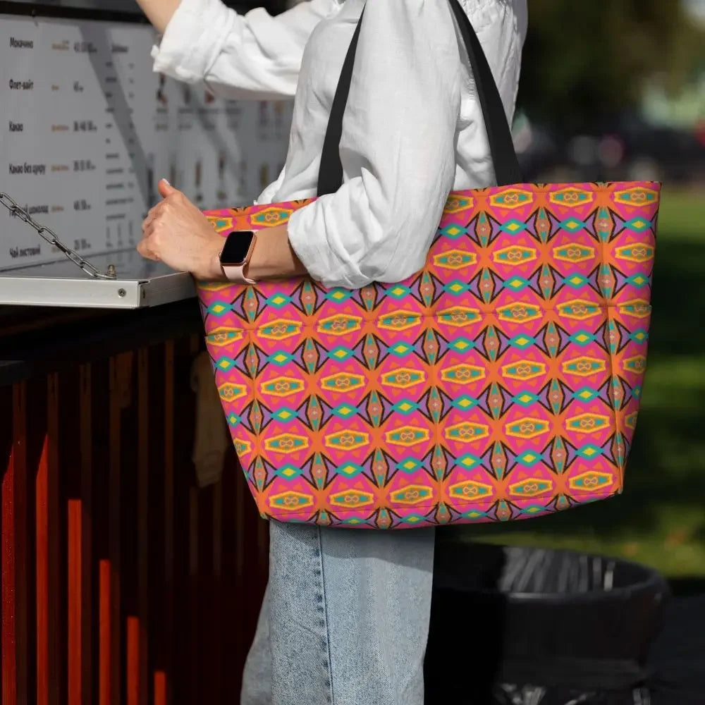 Custom African Kente Cloth Design Tote Bag for Women Large Capacity Traditional Africa Ethnic Ankara Beach Gym Travel Bags