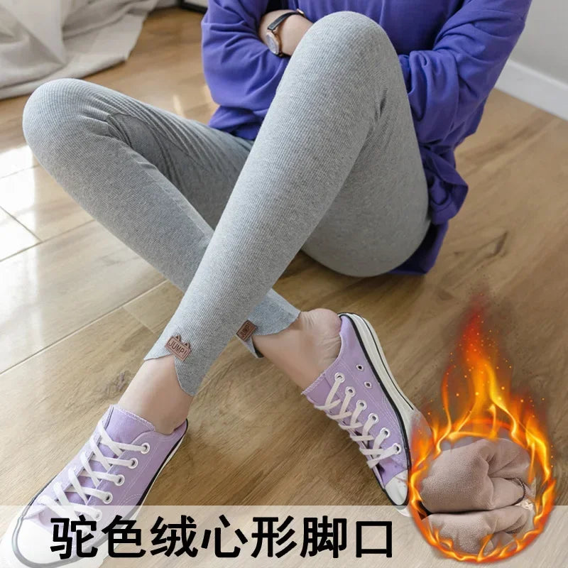 Winter Open Crotch Hot Pants Women Thick Sexy Gym Leggings Warm Keep Sport Push Up Crotchless Clubwear Cloth Fleece Add.