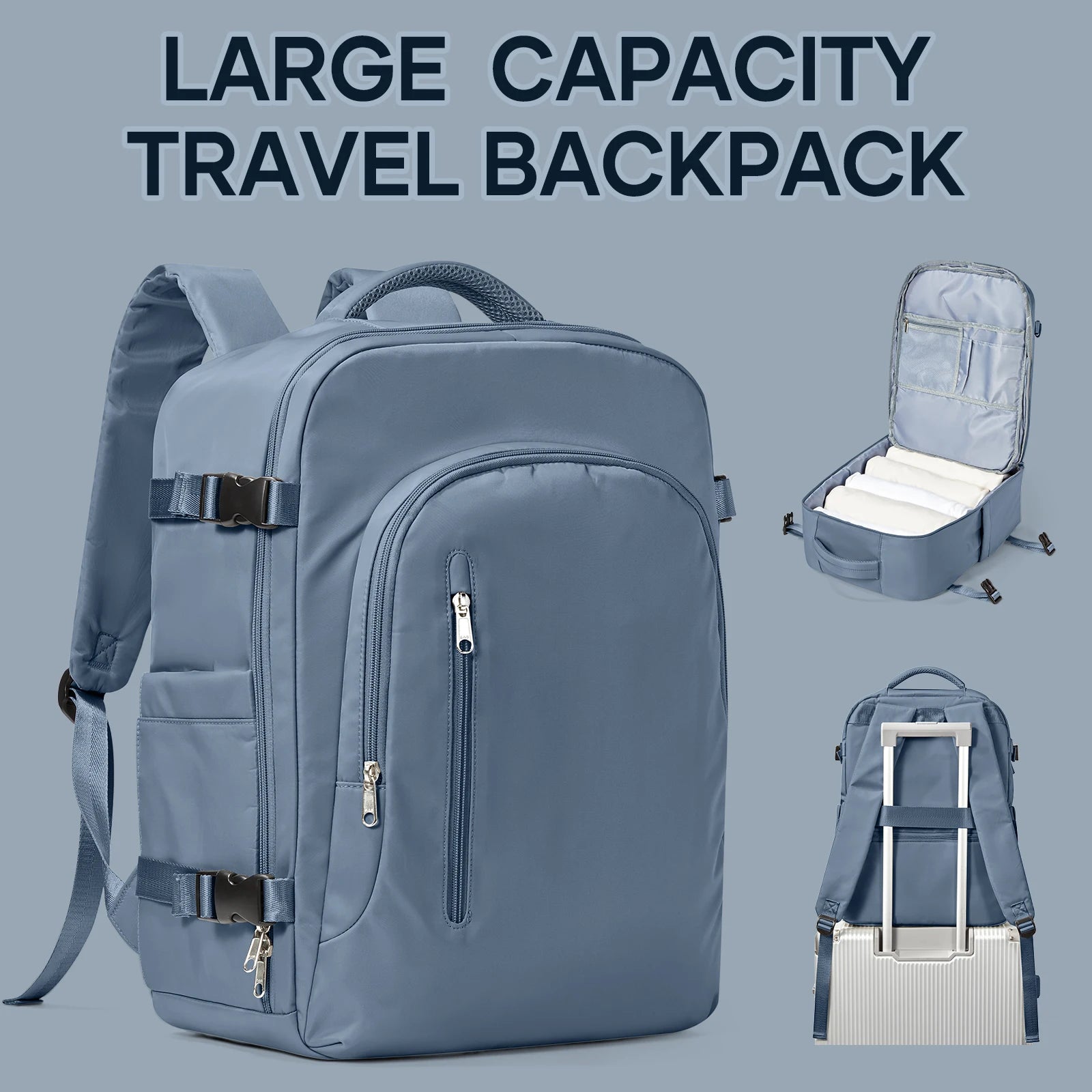 Laptop Bag Travel Backpack for Women Large Capacity Easyjet Carry-Ons 45x36x20 Backpack Ryanair 40x20x25, Men's Cabin Backpack.