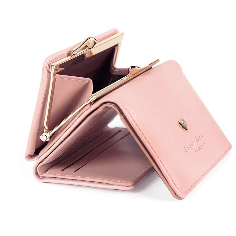 2024 New Purse Female Short Korean Version Of Students Fresh Folding Mini Metal Wallet Cute Animal Purse.