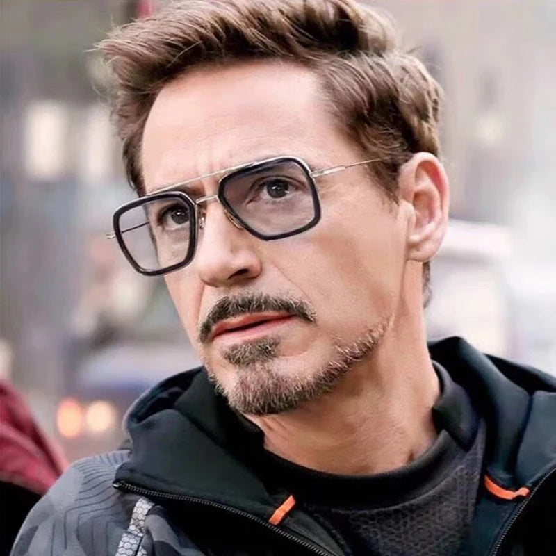 Chic Retro Square Sunglasses for Men and Women Inspired by Tony Stark.