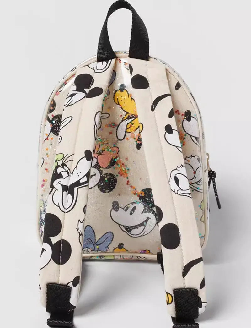 Disney Girls Backpack Mickey Mouse Print Girls Travel Storage Fashion Cartoon Cute Girl Baby Mini Backpack.