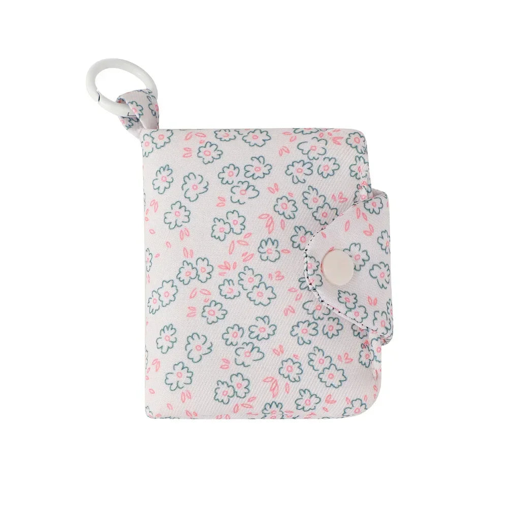 Ins Korean Cute Flower Rabbit Multi-layer Coin Purse Student Simple Card Bag Headphone Data Cable Storage Bag Backpack Pendant.