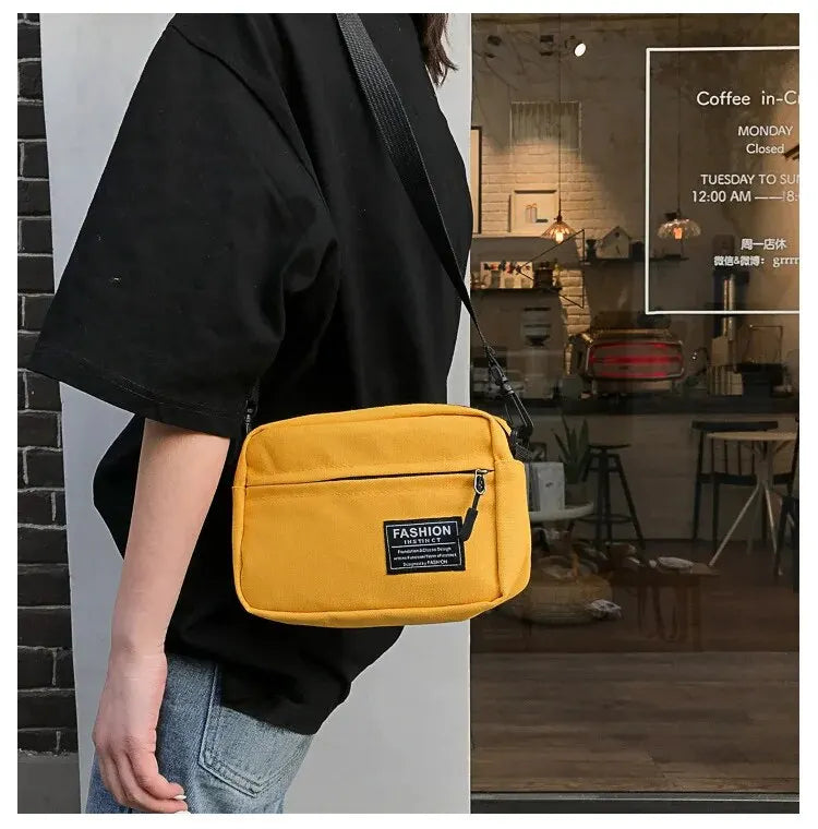 Casual Women Waist Packs Canvas Fashion Coin Purse Multifunctional Small Crossbody Bag for Women Short Wallet Sport Chest Bag