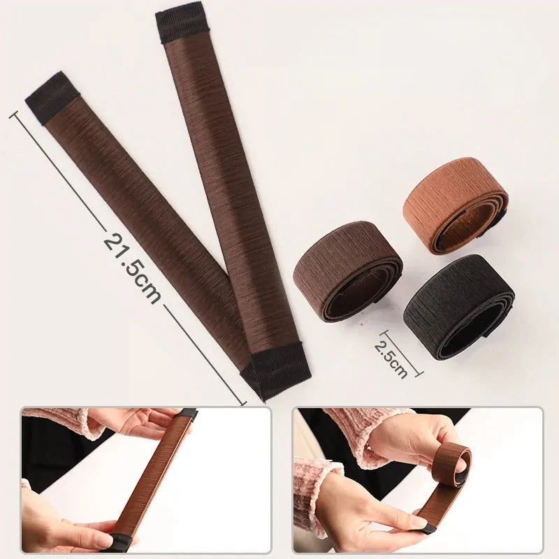 Stylish Synthetic Hair Band Twist Tool for Women - DIY Bun Maker & Accessories.