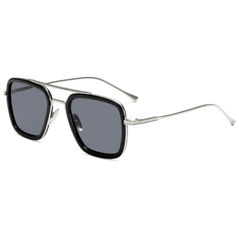 Chic Retro Square Sunglasses for Men and Women Inspired by Tony Stark.