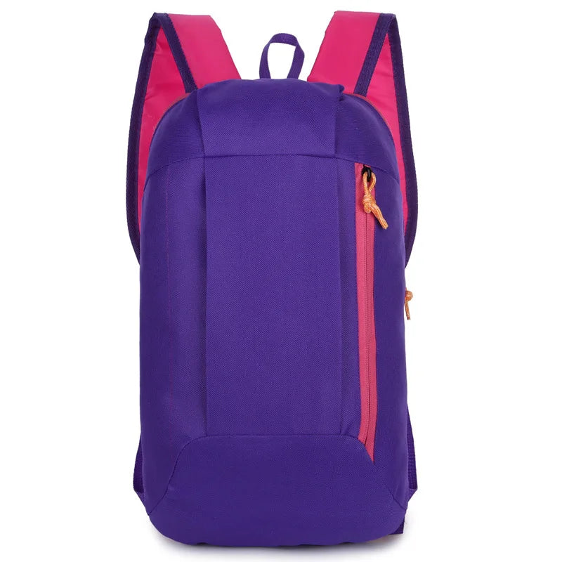 10L Fashion Women Outdoor Sports Backpack Small Gym Bag Outdoor Fitness Riding Shoulder Bag Color Oxford Cloth Backpack.