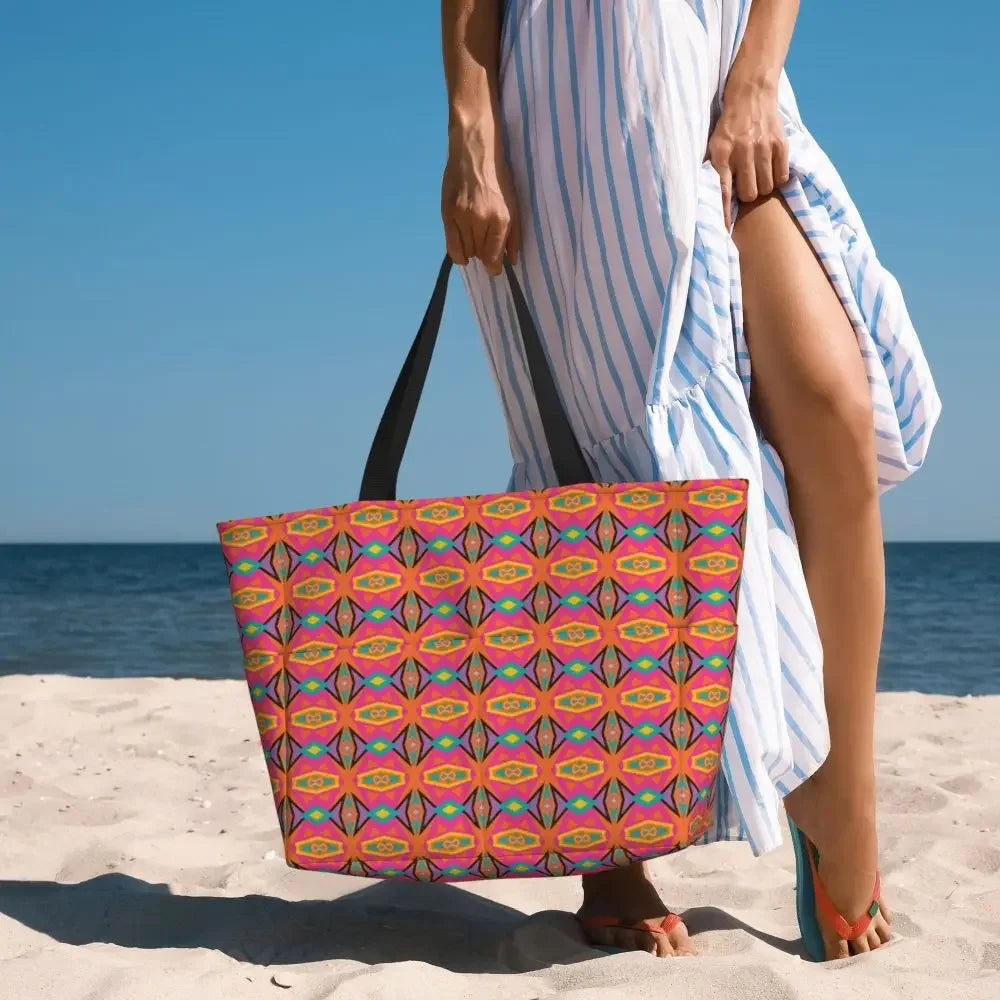 Custom African Kente Cloth Design Tote Bag for Women Large Capacity Traditional Africa Ethnic Ankara Beach Gym Travel Bags