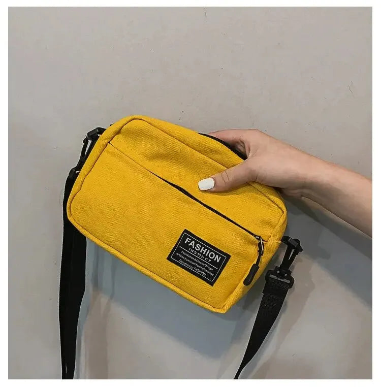 Casual Women Waist Packs Canvas Fashion Coin Purse Multifunctional Small Crossbody Bag for Women Short Wallet Sport Chest Bag.