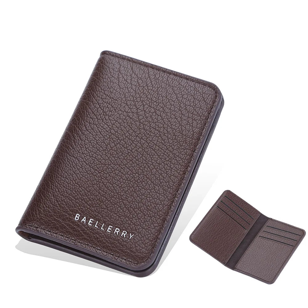 Slim Folding Wallet Men Soft Leather Card Wallet Mini Credit Card Holders Wallet Thin Card Purse Small Bags for Women Men Wallet.