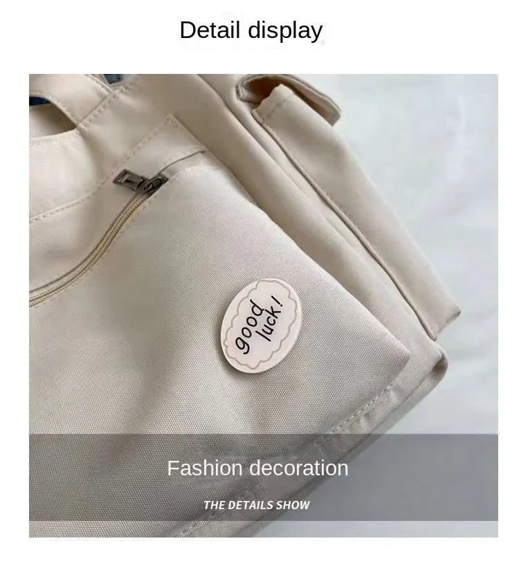 Women's Fashion Shoulder Bag Class Large Capacity Student Tote Bag 2024 New Canvas Commuter Handbag Women Bag.