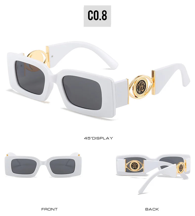 Luxury Gradient Sunglasses for Women 2024 - Retro Square Frame Shades by MOONBIFFY