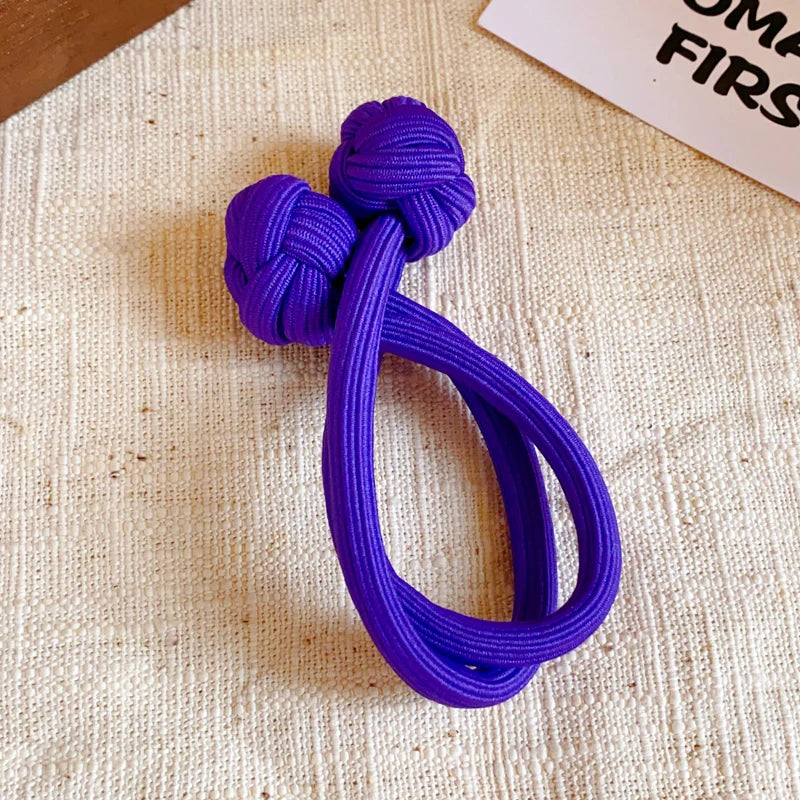 Vibrant Double Knot Bow Hair Scrunchies - Elastic Hair Bands for Women - Stylish Ponytail Holders and Accessories.