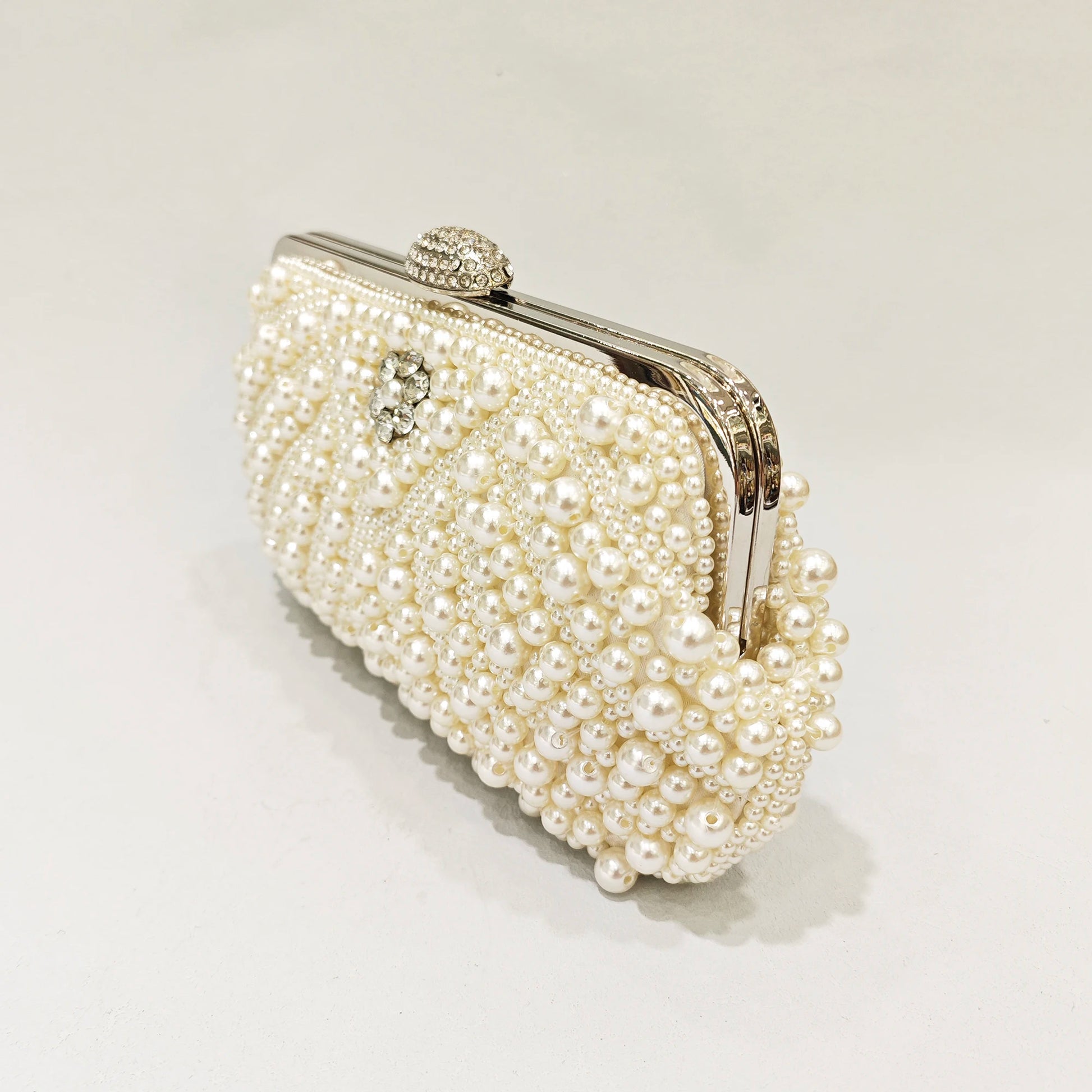 JXL Pearls Tassels Handbag Purse Clutch For Woman Luxury Beaded Evening Dresses Bags.