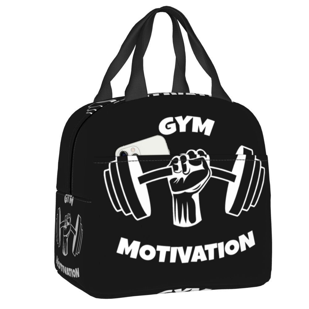 Gym Motivation 
Dumbbell Insulated Lunch Bag for Camping Travel Bodybuilding Leakproof Cooler Thermal Lunch Box Women Children