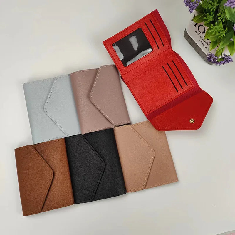 Wallets for Women Small Hasp Girl Credit Card Holder for PU Leather Coin Purse Female Wallet Short Purses for Women Carteras.