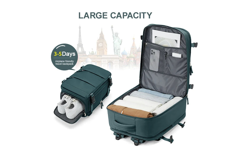 Easyjet Cabin Bag 45x36x20 Backpack, 40x20x25 Ryanair Carry-Ons, Women/Men Aeroplane Travel Backpack, Cabin Size Laptop Backpack.