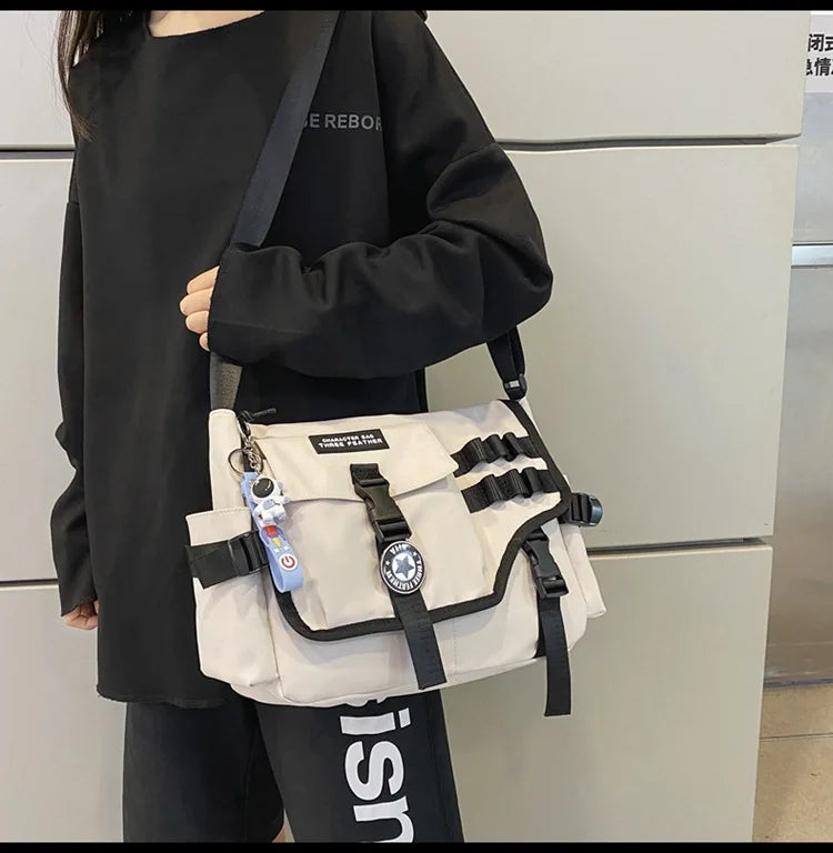 Canvas Crossbody Bags for Women 2023 Nylon Men Postman Student Shoulder Messenger Bag Large Satchel Fashion Bookbag Big Handbags.