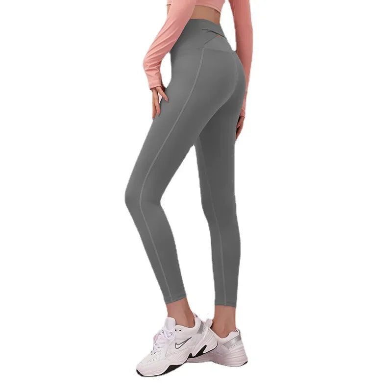 Sexy Open Crotch Push Up Leggings Women High Rise Gym Fitness Sporty Hot Pants Waist Hollow Out Fashion Cloth Erotic Clubwear.