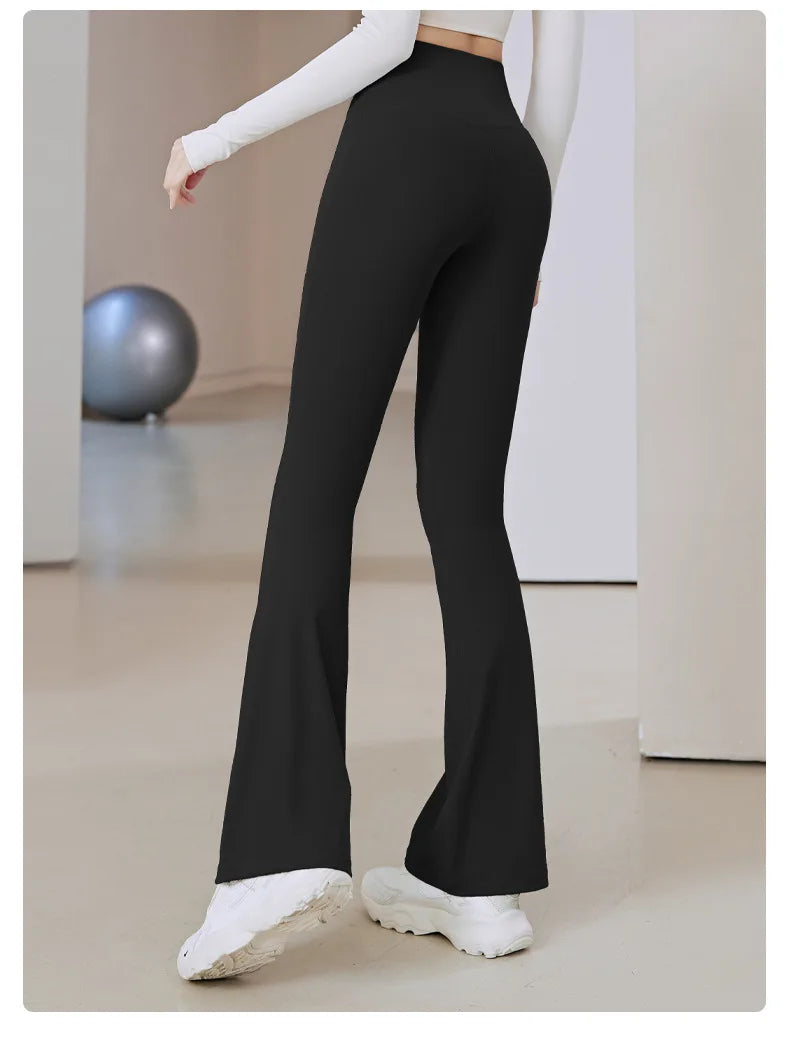 Women Flare Pants Slim High Waist Solid SexyShark Flare Pants Fashion Casual StreetwearElastic Butt Lift Skinny Leggings sexy - Elevate Your Body