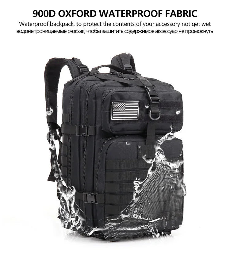 QT&QY 30/45L Man Tactical Backpacks HkingTraveling Bags Survival Outdoor 3P Assault Pack EDC Molle Pack For Trekking Hunting Bag - Elevate Your Body