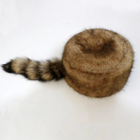 Ladies Faux Fur Cossack Winter Hat - Thick, Warm, Windproof, and Washable with Elastic Fit.