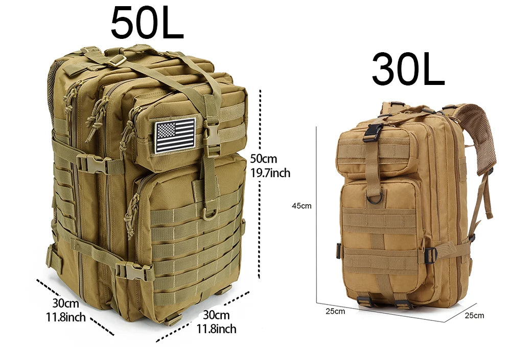 QT&QY 30/45L Man Tactical Backpacks HkingTraveling Bags Survival Outdoor 3P Assault Pack EDC Molle Pack For Trekking Hunting Bag.