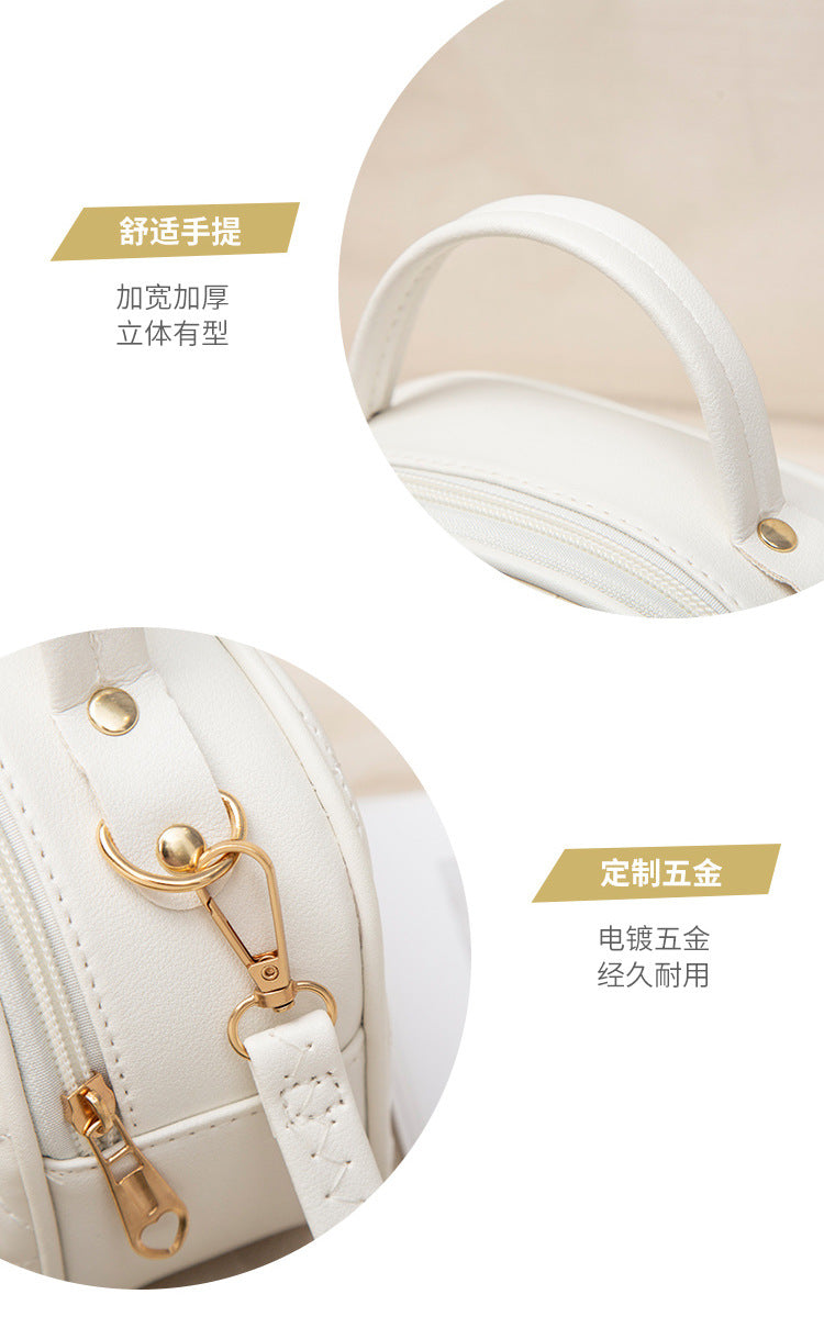 2023 New Elegant Rhombus Shell Bag Fashion Simple Embroidered Shoulder Messenger Bag Handbag.