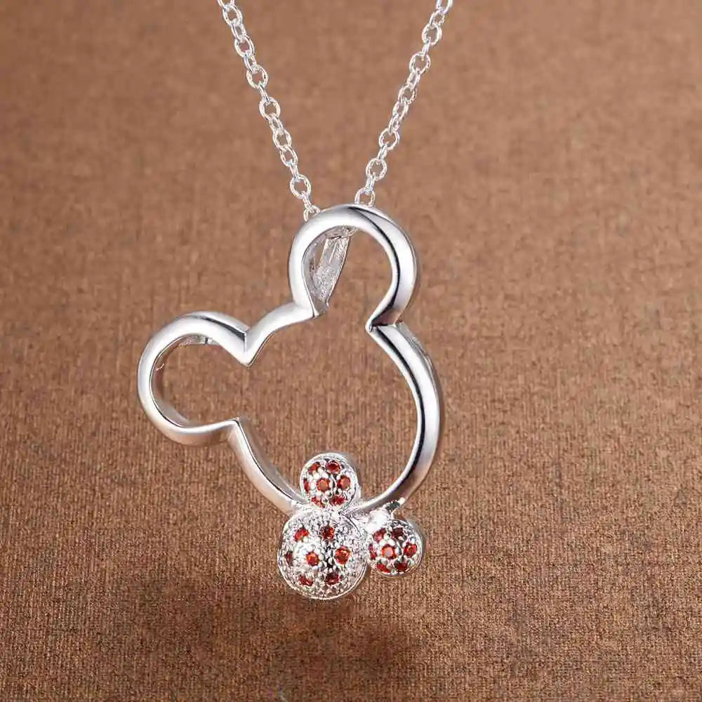 925 Sterling Silver Necklace Pendant Picture Frame Necklaces High Quality For Woman Wedding Engagement Fashion Jewelry Party.